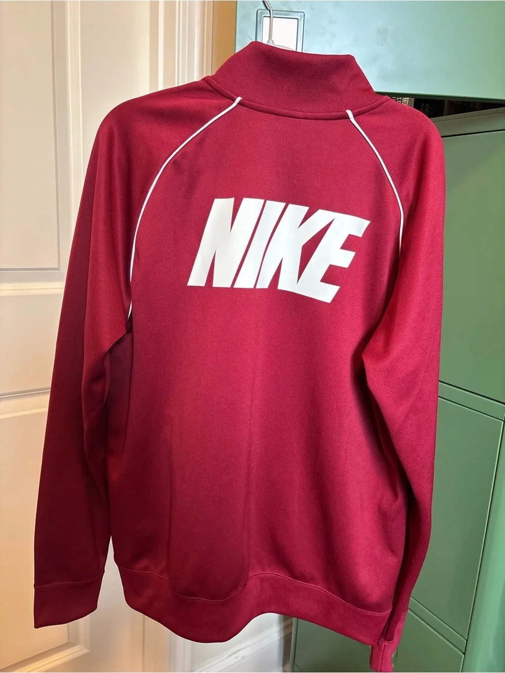 Nike track bomber jacket maroon
